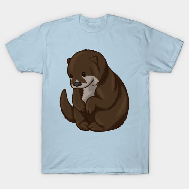 Baby Otter T-Shirt by Vesperum Tempus